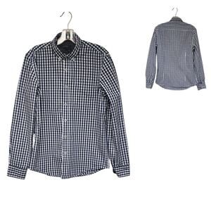 Cactus Men's Button Down Business Casual Long Sleeve Shirt Size Small Blue/White